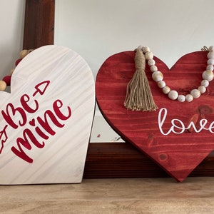 Heart shaped red love door/wall hanger image 2