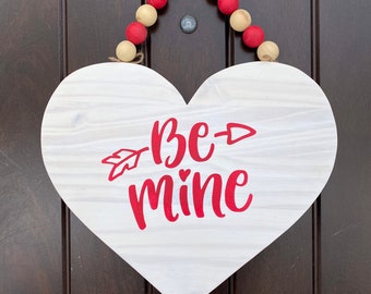 Heart shaped Be Mine door/wall hanger