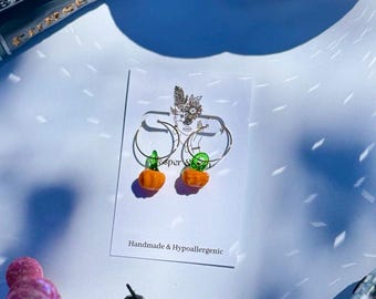 Pumpkin Hoop Gold-Filled Earrings