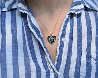 Evil Eye Gold-Filled Charm Necklace