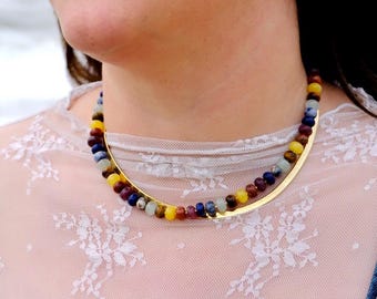 Chakra Gemstone Necklace, One-of-a-kind Jewelry