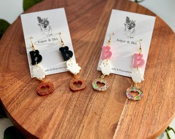 Acrylic "BOO" Earrings: Halloween, Fall, Cottagecore, Boho Chic Jewelry