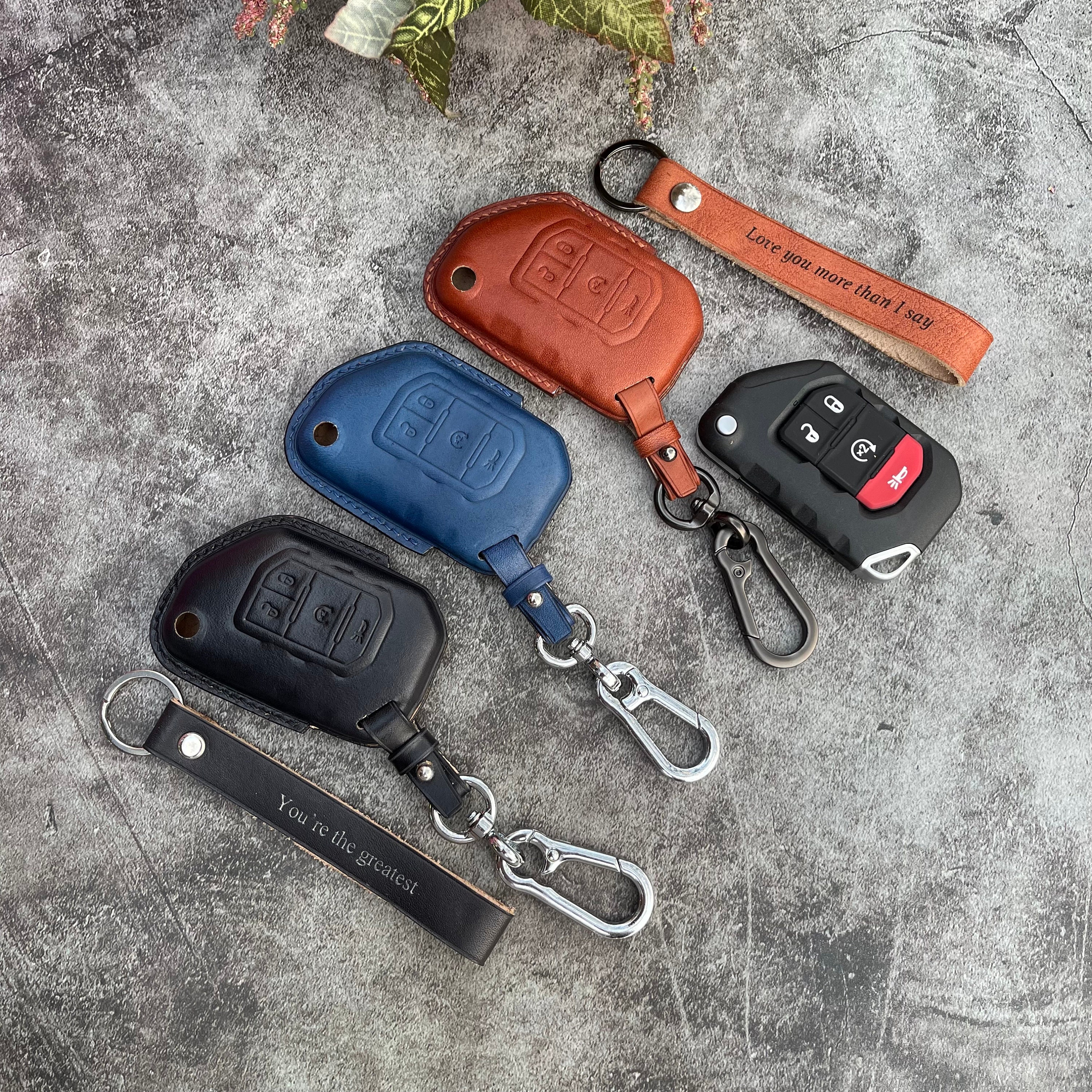 Leather Cover Key Fob Case Holder for Jeep 2020 2021 - Etsy Leather Cover Key Fob Case Holder for Jeep 2020 2021 - Etsy