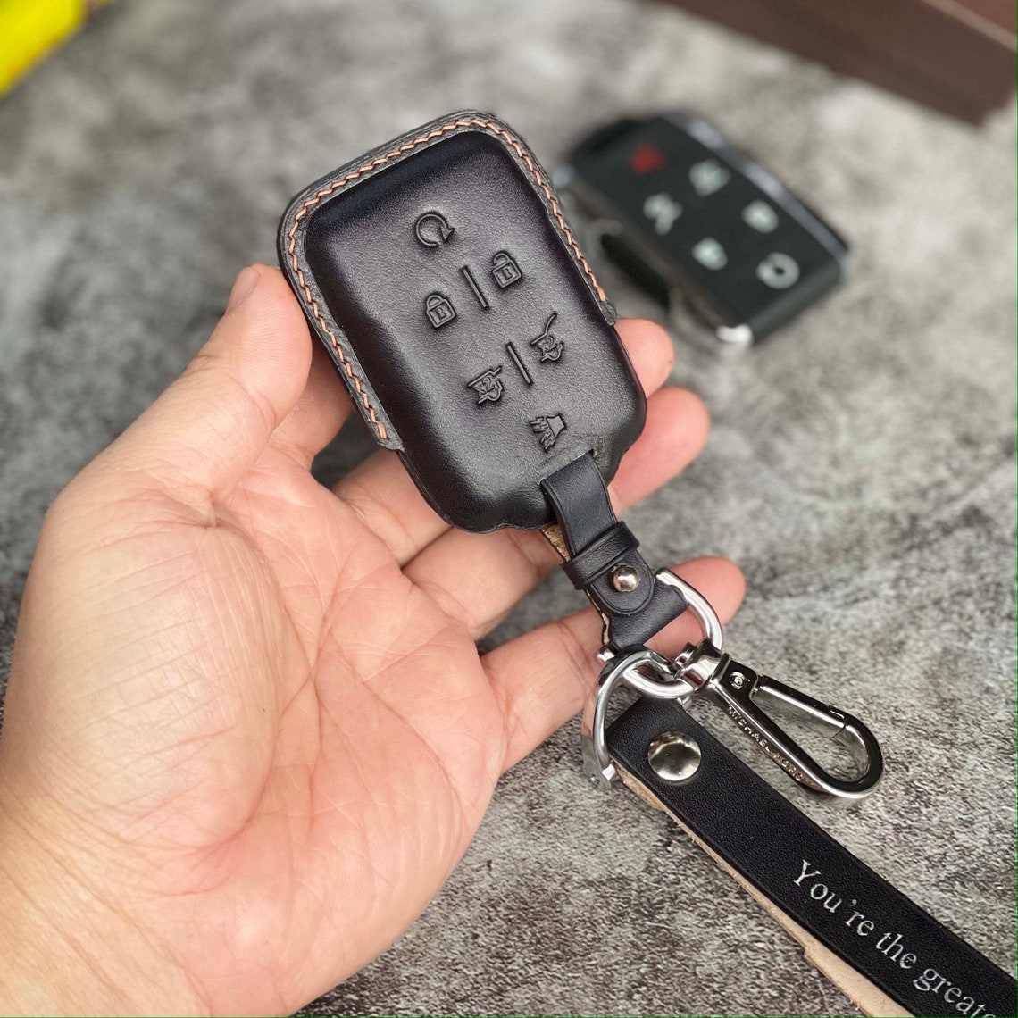 Chevrolet Chevy Tahoe Leather Car Key Fob Cover Holder for Etsy