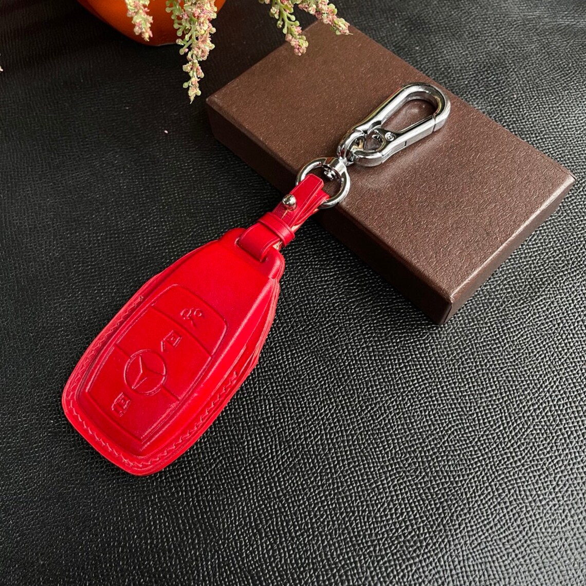 Mercedes key case Leather Car Key Fob CoverLeather Key Case Etsy