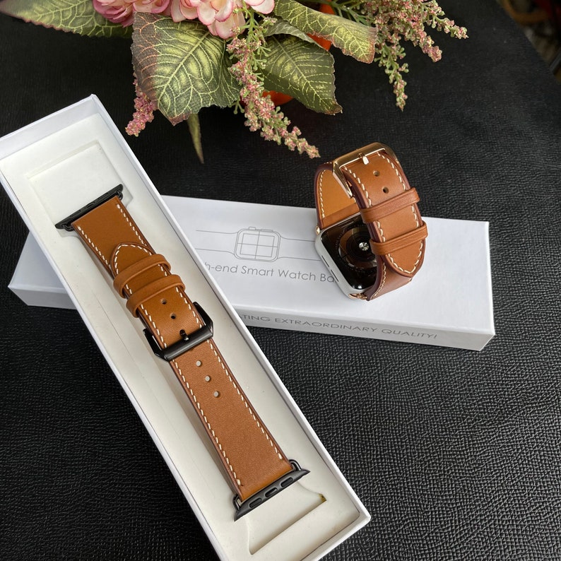 Handmade Leather Apple Watch Straps 38mm 40mm 42mm Etsy