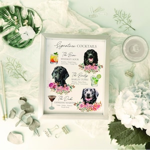 Custom Wedding Signature Drink Pet Sign, Signature Drinks Pets Sign, Wedding Pet Drink Sign, Signature Pet Drinks Sign, Wedding  Pet Sign
