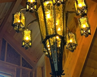 Gothic Victorian large chandelier all custom handmade 5 feet wide!