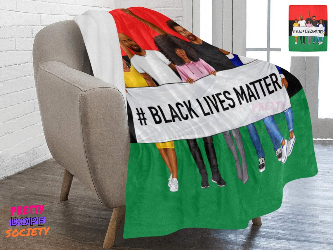 Black Lives Matter Throw Blanket African American Throw Etsy