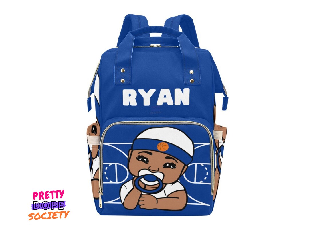 Personalized Diaper Bag Dark Blue Basketball Boy Diaper Bag Etsy