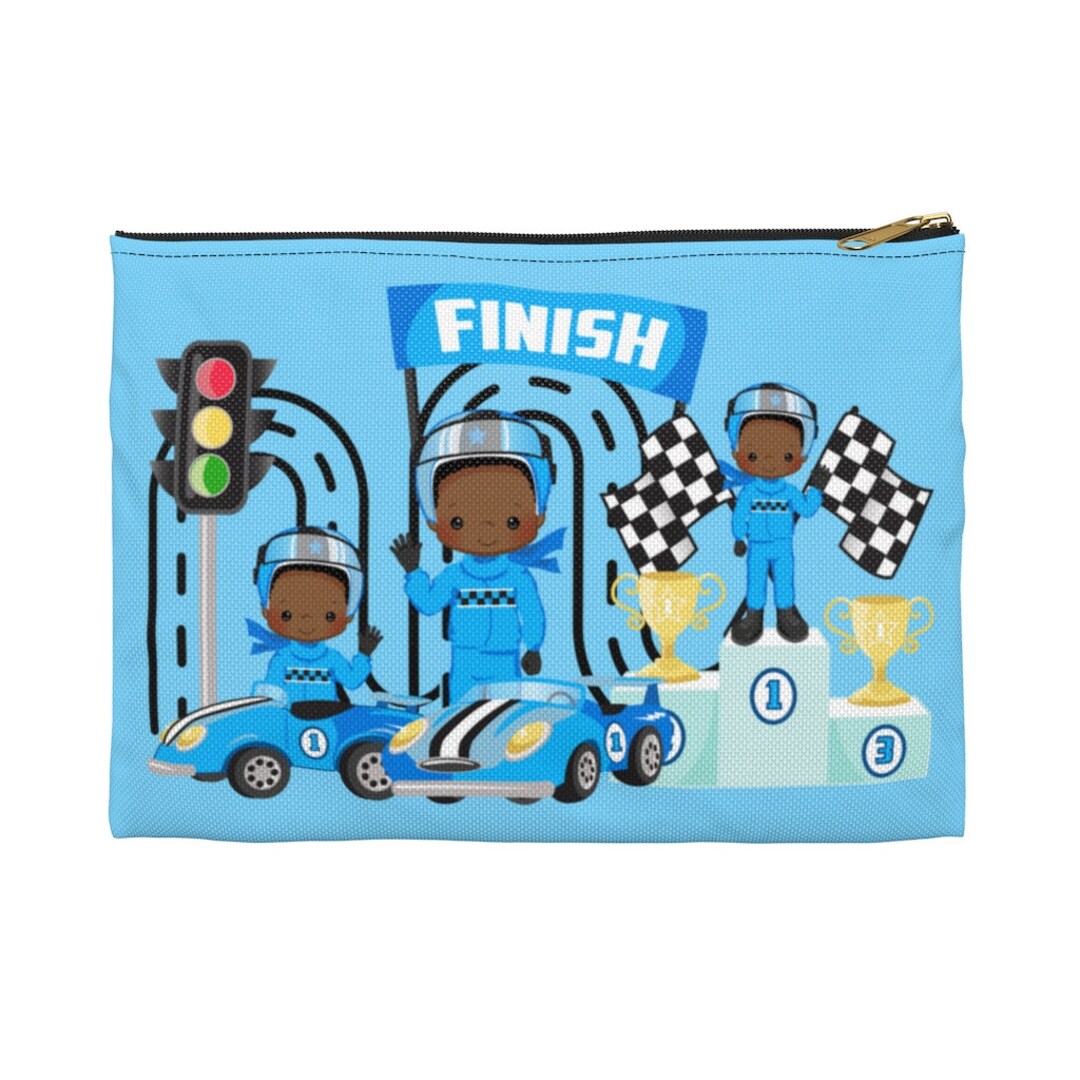 Speed Racer Boy Accessory Pouch - Black Boy Racer Bag - Gifts for Afro ...