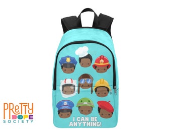 Boys Can Be Anything Backpack - Back to School for Black Boy - Brown Kid Back to School - Black Boy Empowerment Bag