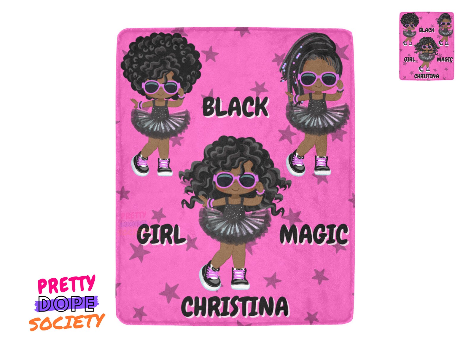 Black Girl Magic Blanket Personalized Black Dancer Blanket Etsy