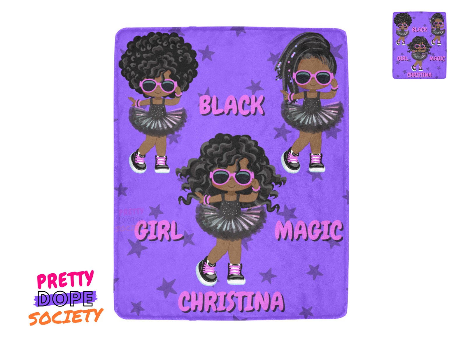 Black Girl Magic Blanket Personalized Black Dancer Blanket Etsy
