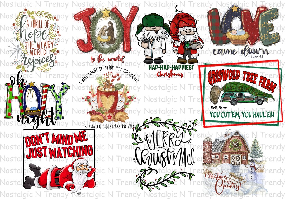 Sublimation Transfer Ready to Press Bundle, Christmas Sublimation 