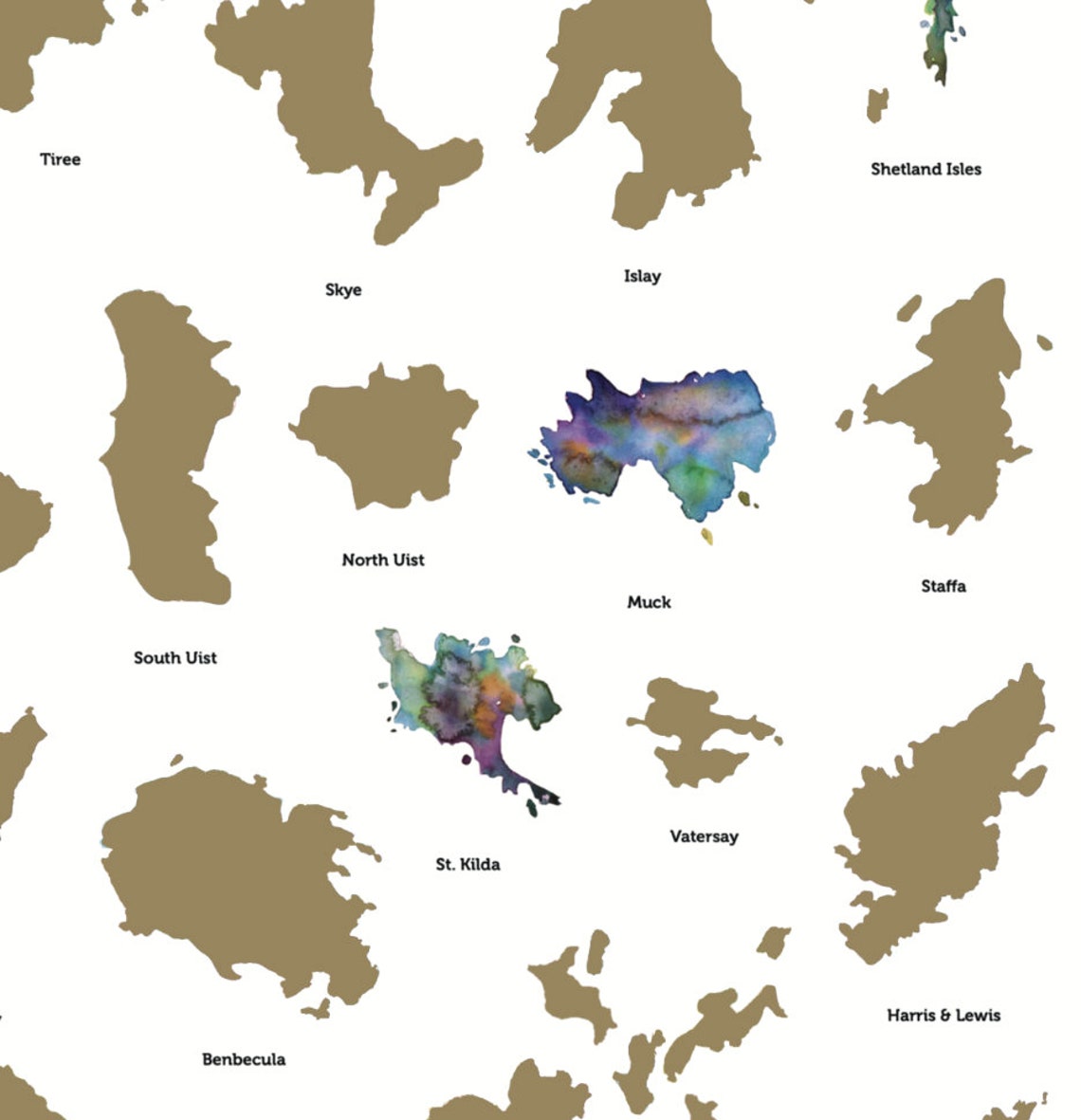 Scottish Islands Scratch off poster Scottish gift unique Etsy