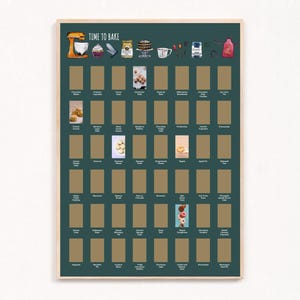 Baking Scratch Off Poster - Star Baker, Baking challenge, Baking poster, Scot Bucket List