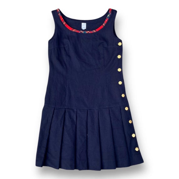 cos dropped waist dress Entro Olive Striped Button Down Waist Tie Mini Dress main image 0