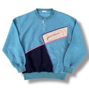 Vintage 90s Verre Acting Sweatshirt Colour Block Pullover Crewneck Minimalist Fashion Style Outfits Size M