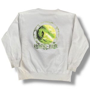 Vintage Y2K Hang Ten Sweatshirt Pull Over Crewneck Surfwear Big Back Hit Logo Spell Out Surfing 2000’s Streetwear Style Outfits Size L