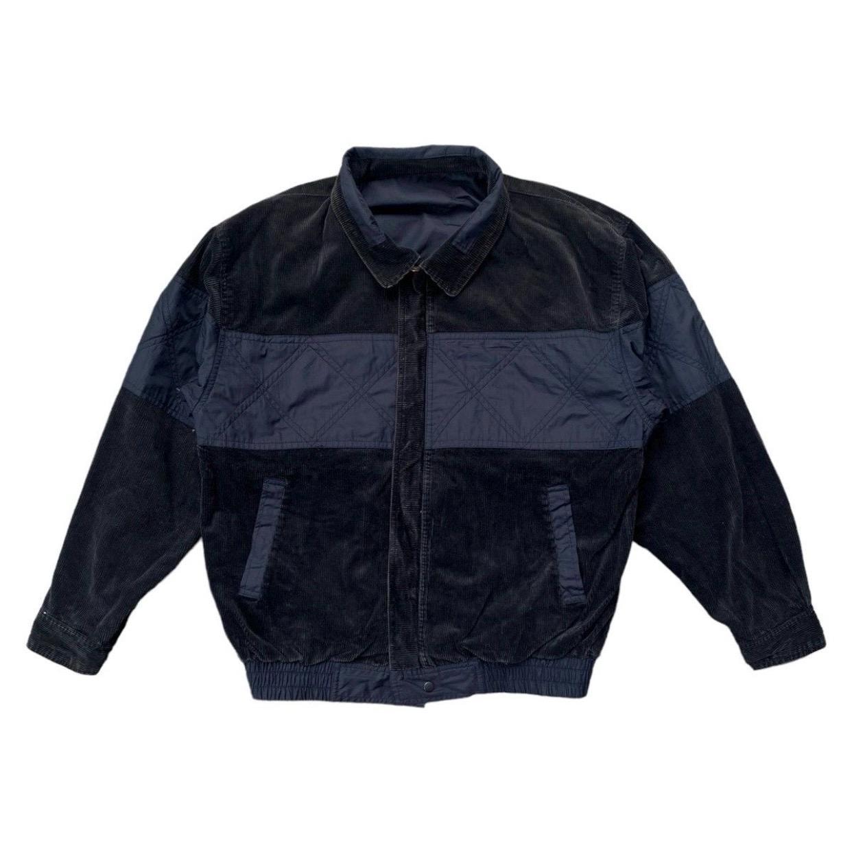 Vintage 90s Reversible Bomber Jacket Large Multipocket Corduroy 