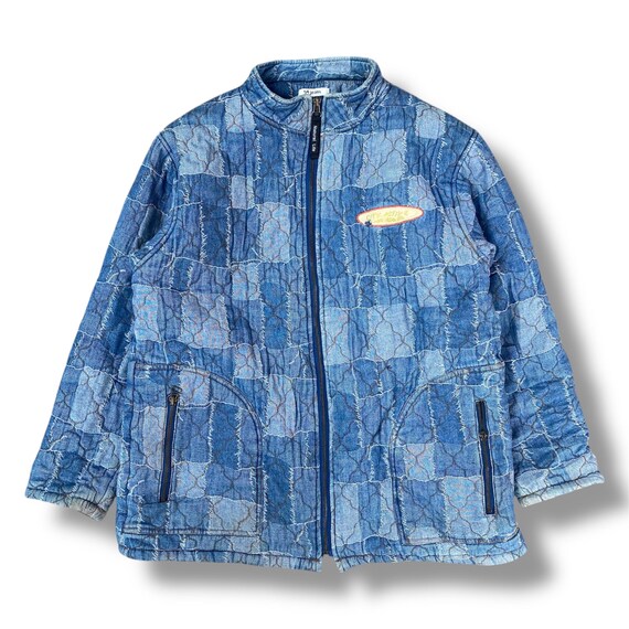 ヴィンテージ 54 ジーンズ ジャケット フルジッパー パッチワーク