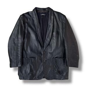 Comme Des Garcons Leather Jacket - Etsy
