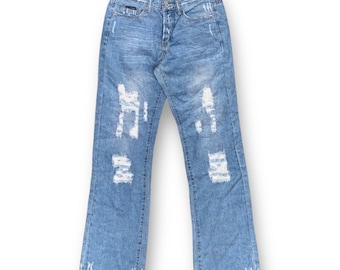 Vintage Dolce & Gabbana Light Wash Jeans | Abstract Pattern, Black