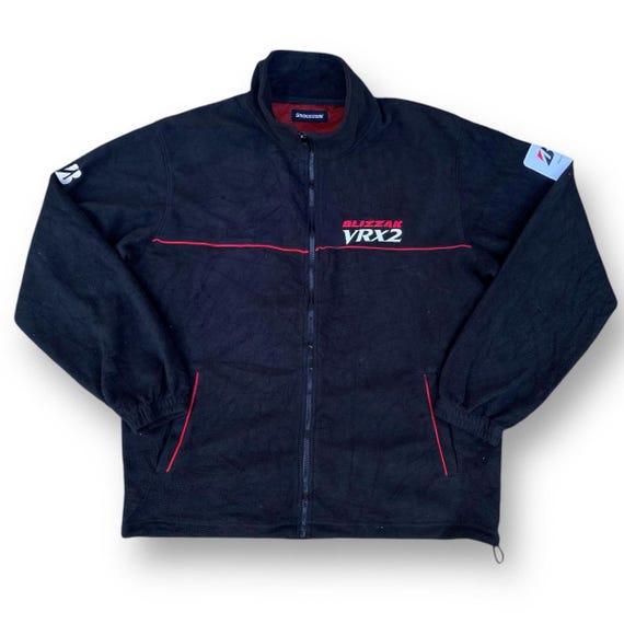 Vintage 90s Bridgestone Blizzak VRX2 Fleece Jacket Full Zipper