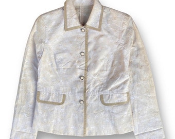 Vintage 90s Iconic Vinyl Courreges Homme Paris Hologram Blazer Coat Jacket Women Casual Outfits Designer Made in Japan Womenswear Size S