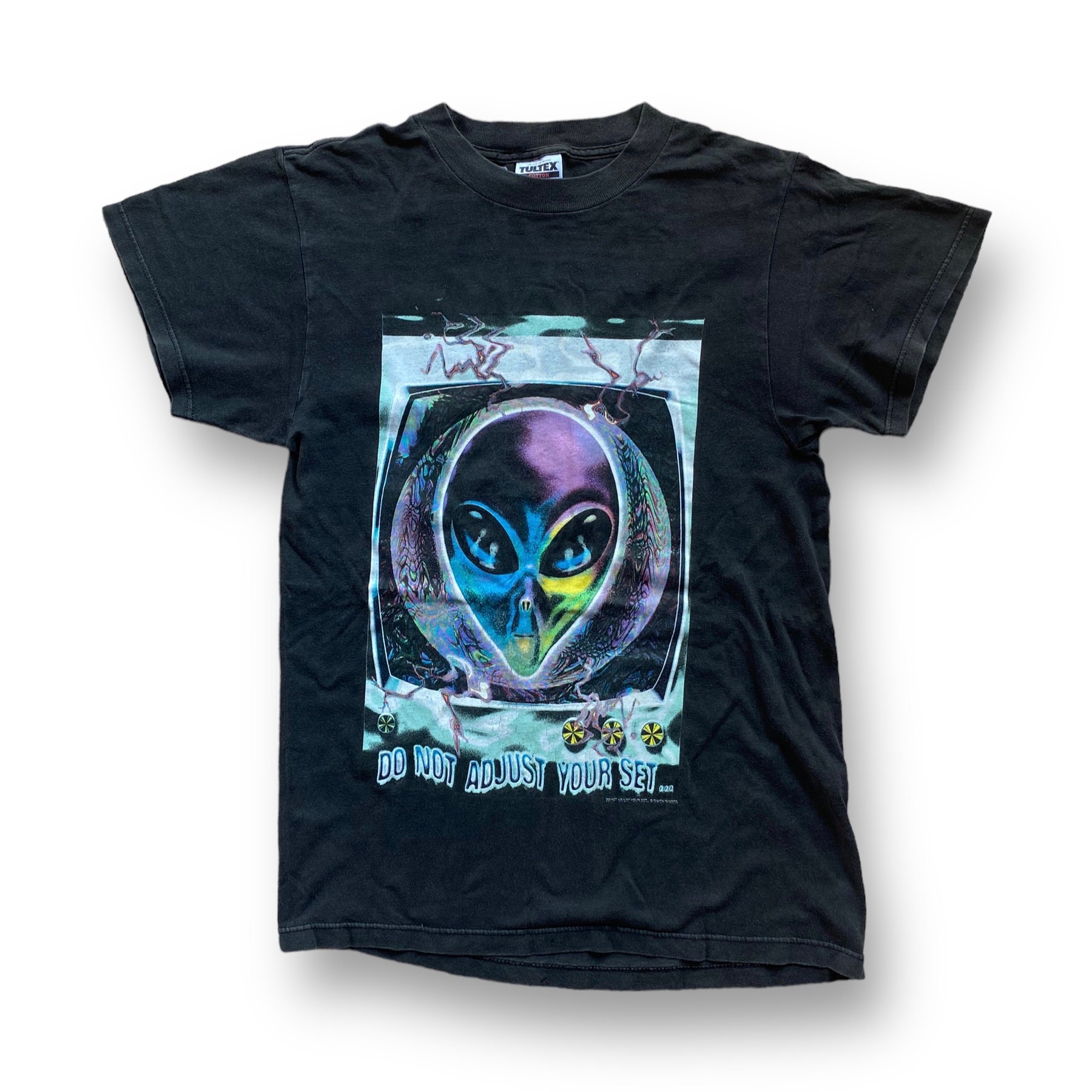 Vintage Alien Do Not Adjust Your Set Raven Images Shirt Small 