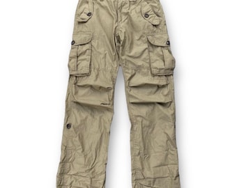 Vintage Bondage Cargo Pants Tactical Multipocket Japanese Brand Outfits Fashion Punk Style Size 32