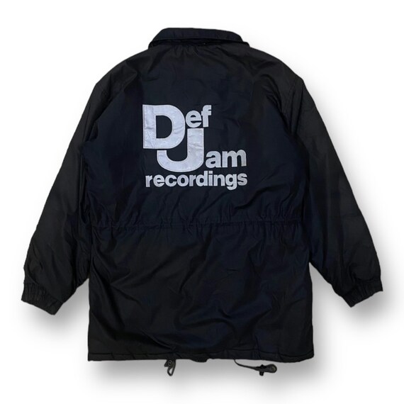Vintage 90s Def Jam Recordings Satin Jacket Big Embroidery Back 