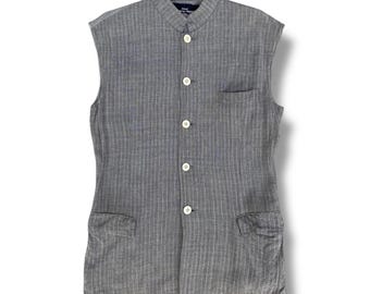 Super Rare! Vintage 80s Iconic Comme Des Garcons Tricot Vest Made in Japan Unisex Jacket Casual Minimalist Outfits Designer Fashion Size M