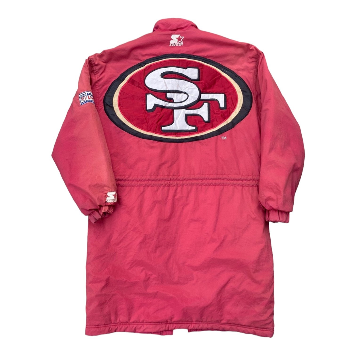 Vintage 90s San Francisco 49ers Long Jacket Large Big Back