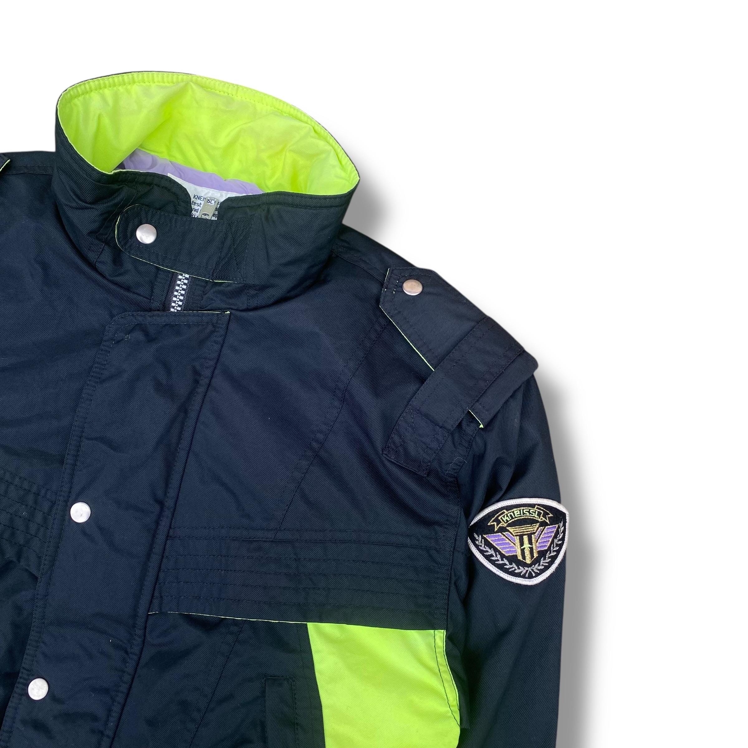 Vintage 90s Kneissl Bomber Jacket Full Zipper Snap Button