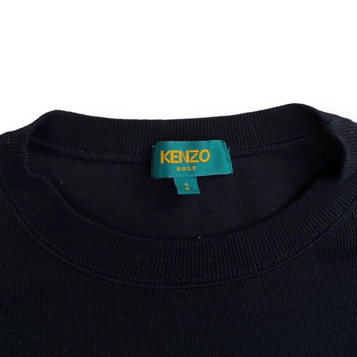 Vintage 90s Kenzo Golf Sweatshirt Made in Japan Cotton Black