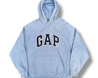 Vintage 90s GAP Hoodies Sweatshirt Big Spell Out Beautiful Faded