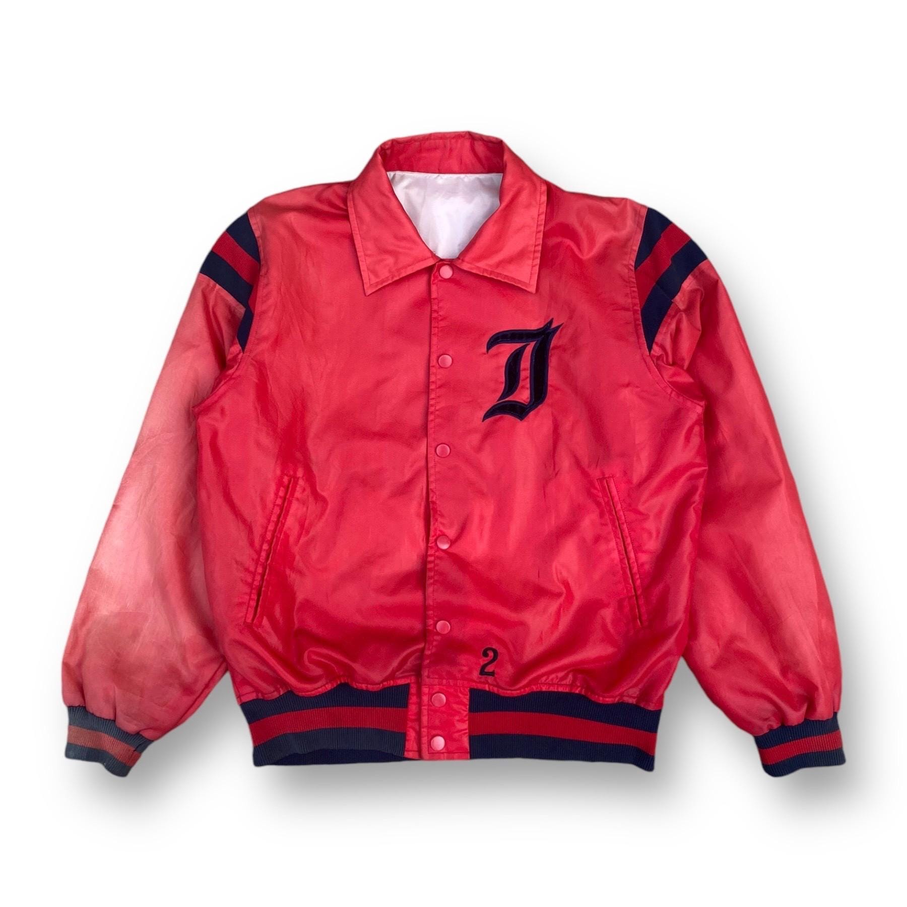 Vintage 90s Descente Coach Bomber Light Jacket Large Embroidery