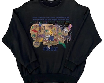 Vintage 90s Adabat Sweatshirt Extra Large Fashionable Golfware Brand Embroidery Design Pullover Luxury Stylish Golfer Made in Japan Size XL