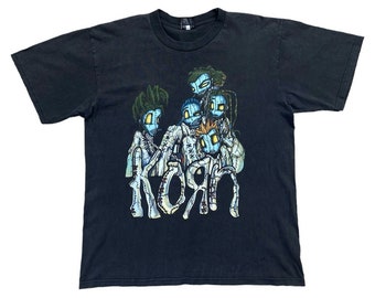 Vintage Korn T-shirt Green Everybodys Got Issues Do You? 1999