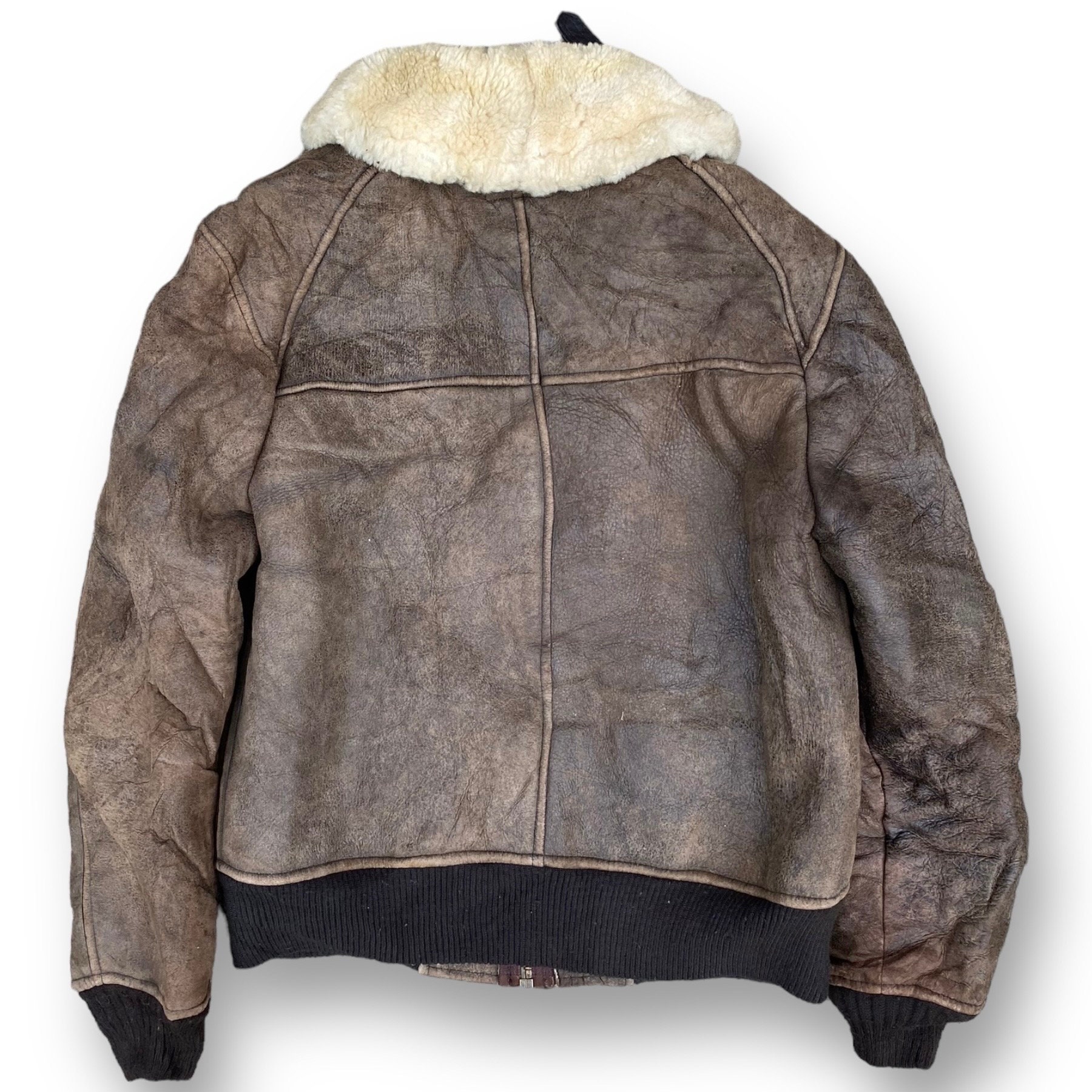 希少　ビンテージ USA製 B-6 US SHEEPSKIN Lサイズ程度 Vintage 90s Avirex Military Type B6 US Army Bomber Jacket Sherling