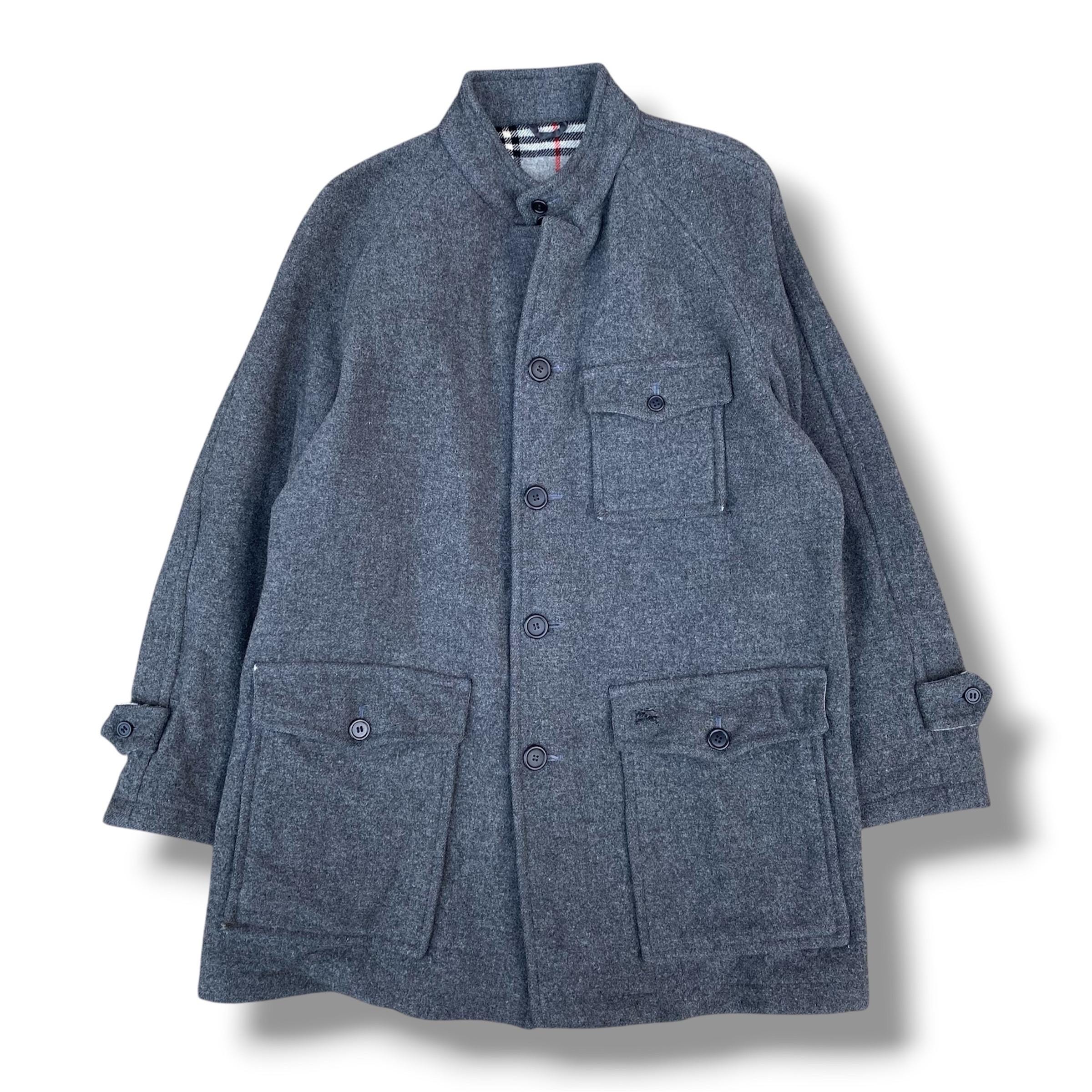 ふ*ぎ様 【美品】90s Burberrys ウール ハリントン L 短丈 ノバ Vintage 90s Burberrys Grey Wool Field Jacket Iconic Nova Check