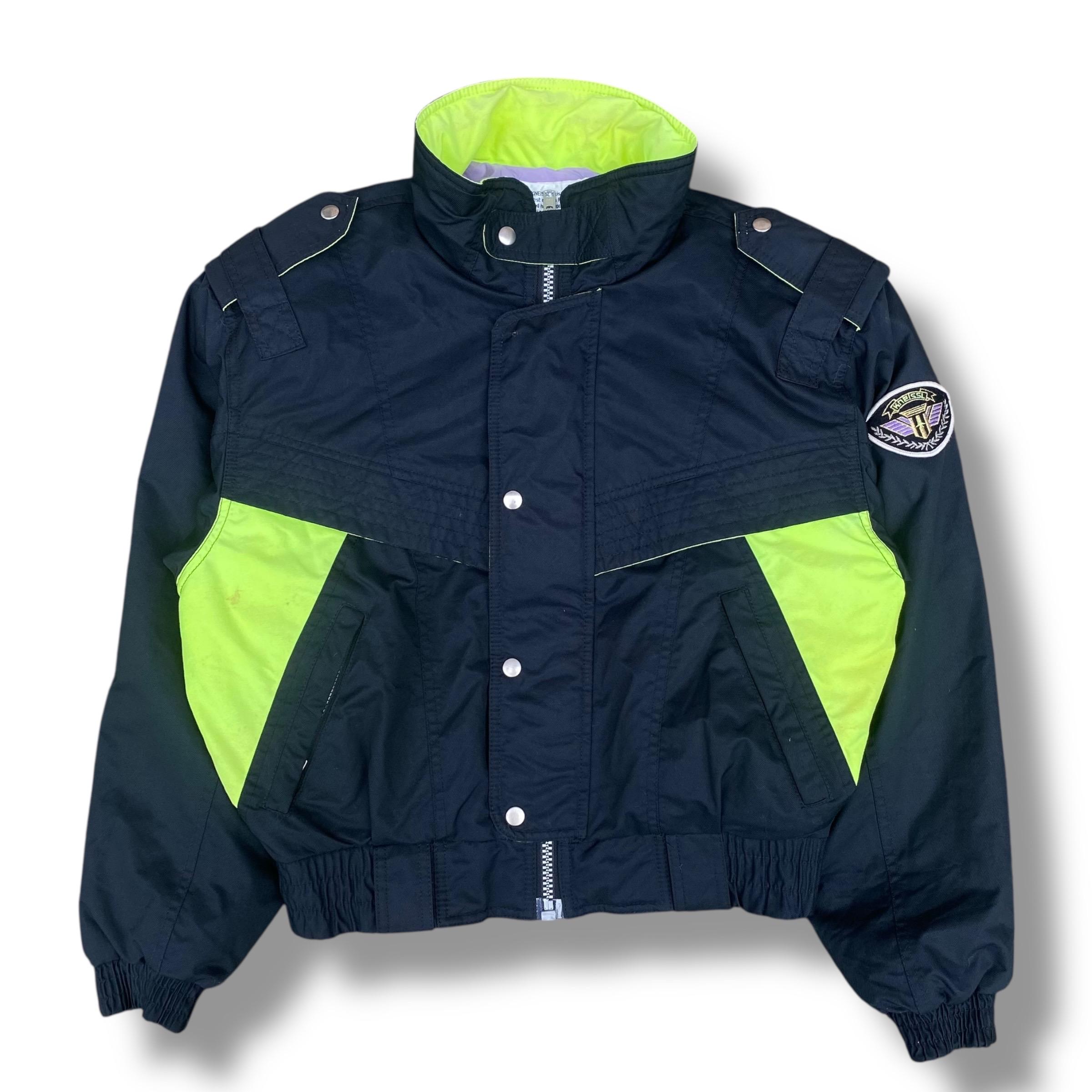 Vintage 90s Kneissl Bomber Jacket Full Zipper Snap Button