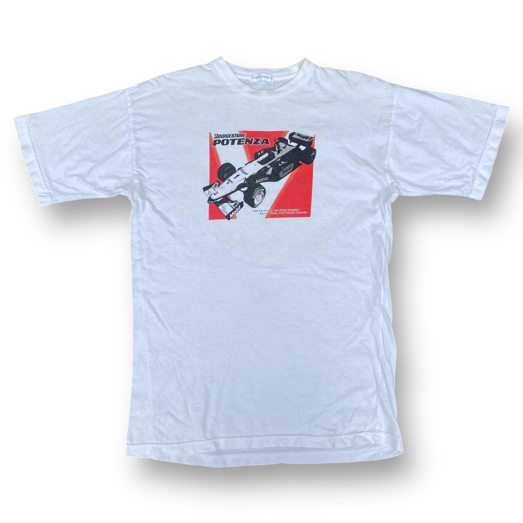 Vintage 90s Potenza Bridgestone Shirt One World Champion Mika