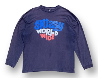 Rare Vintage 80s Stussy Beach Roots Distressed T-shirt Collectible