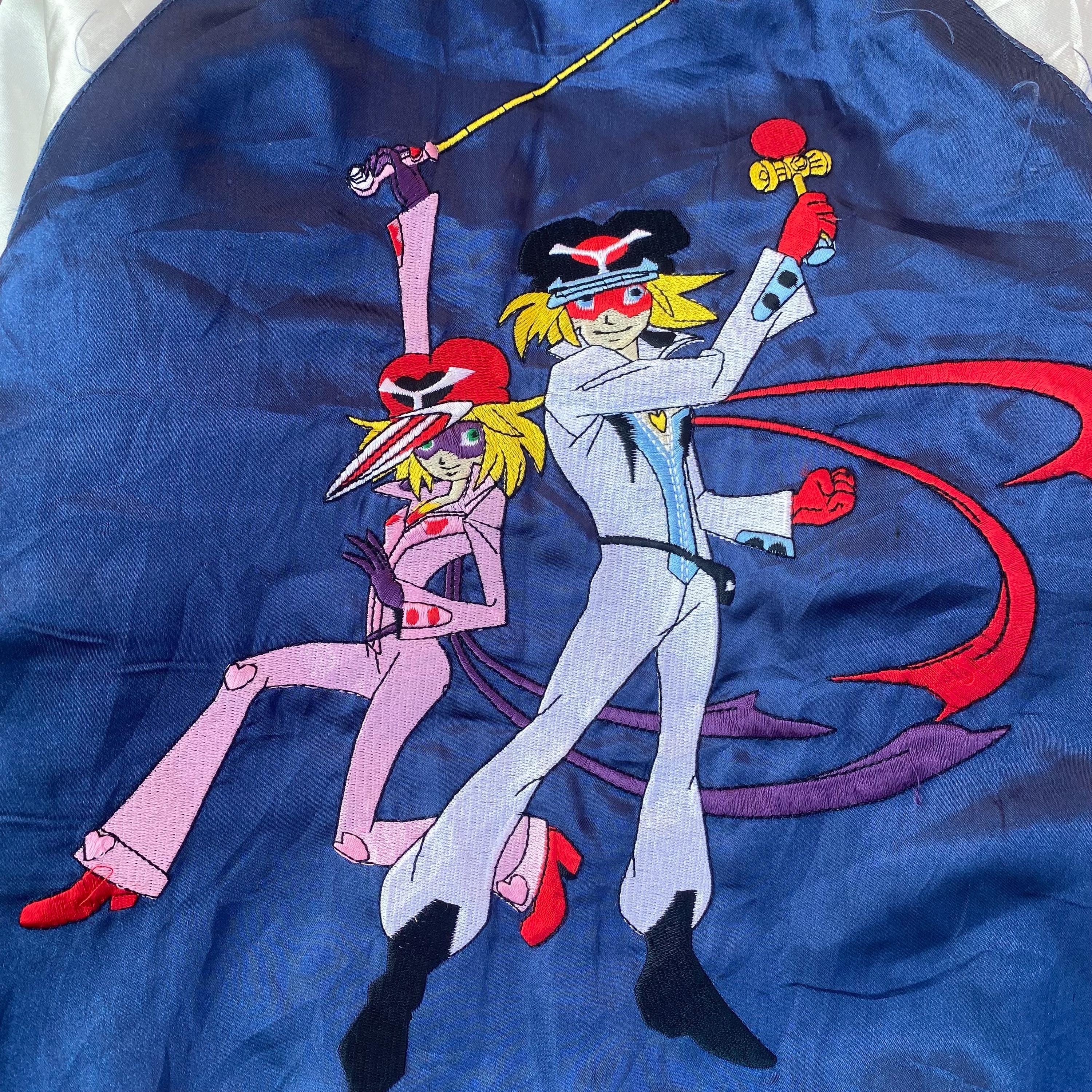 Vintage 90s Time Bokan Yatterman Bomber Jacket Sukajan Style
