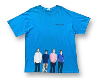 Weezer, banda de rock estadounidense vintage, talla XL extragrande, álbum "Blue Album" de DGC Records.