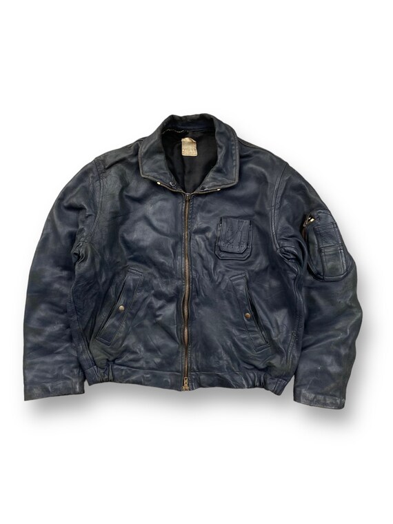 Vintage 50s French A.N Surplus Navy Air Force French Leather 