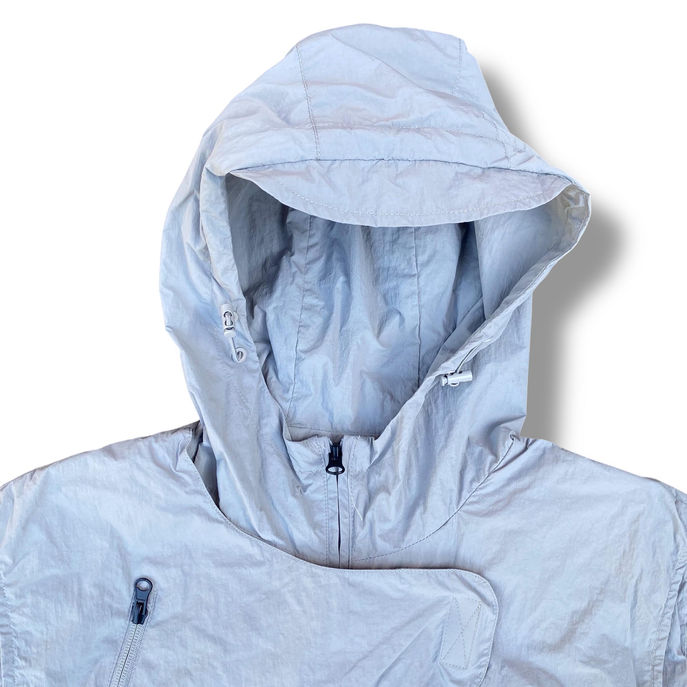 Vintage Undrest Tactical Hooded Vest Grey Asymmetric Multi Pocket